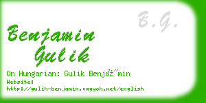 benjamin gulik business card